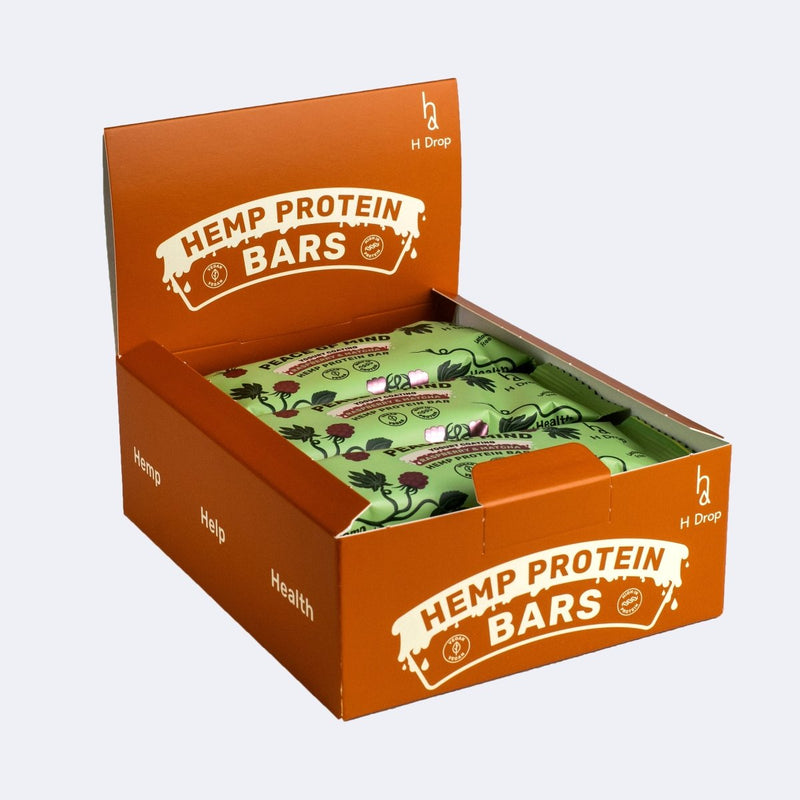 Kingitus Peace of Mind - kanepi proteiinibatoonid vaarikate, matcha ja jogurtiga (12 tk. karp) H Drop Lietuva